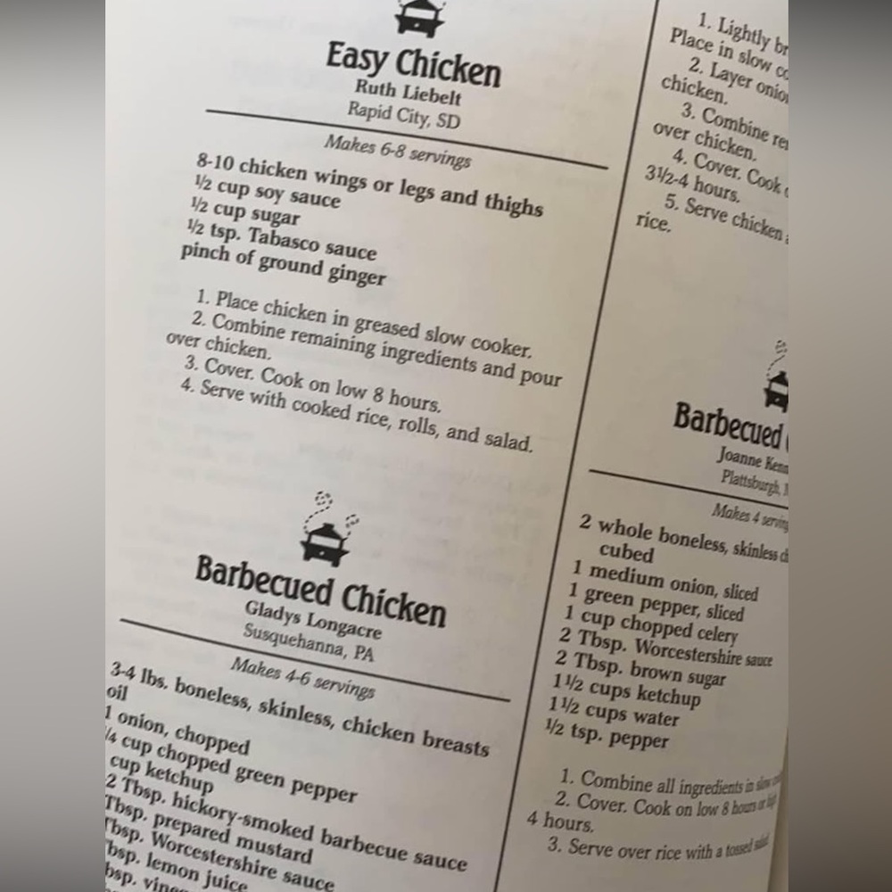 RECIPE BOOK Fix It & Forget It Cookbook
Slow Cooker Recipes & More
NWT
Paperback - Picture 4 of 5